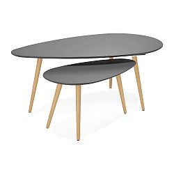 Sada 2 konferenčních stolků s černou deskou Kokoon Gosmi