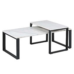 Sada 2 konferenčních stolků s mramorovým dekorem Actona Katrine