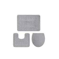 Sada 2 koupelnových předložek a toaletního potahu Confetti Oyuklu, 40 x 50 cm