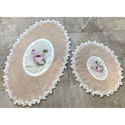 Sada 2 koupelnových předložek Alessia Inci Oval Cappuccino