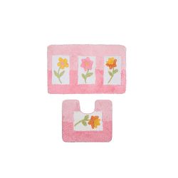 Sada 2 koupelnových předložek Confetti Bathmats Anjelik Pink