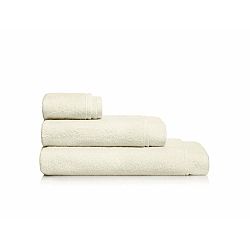 Sada 2 krémových bavlněných ručníků a osušky Maison Carezza Marshan