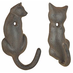 Sada 2 litinových nástěnných háčků Esschert Design