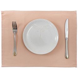 Sada 2 lososově růžových prostírání Apolena Plane, 45 x 33 cm