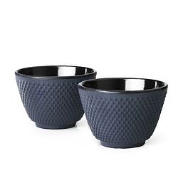 Sada 2 modrých litinových hrnečků na čaj Bredemeijer Xilin