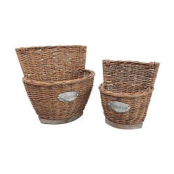 Sada 2 nástěnných proutěných košíků Antic Line Wicker