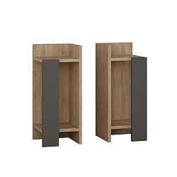 Sada 2 nočních stolků v dekoru dubového dřeva Elos