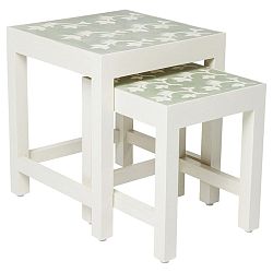 Sada 2 odkládacích stolků z mangového dřeva Kare Design Osaka