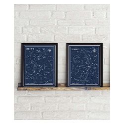 Sada 2 plakátů Follygraph Little & Big Astronomer Blue, 30 x 40 cm