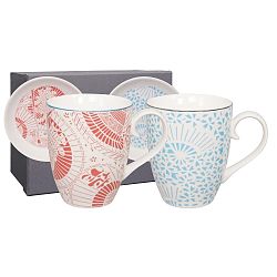 Sada 2 porcelánových hrnků s podšálkem Tokyo Design Studio Shiki, 380 ml