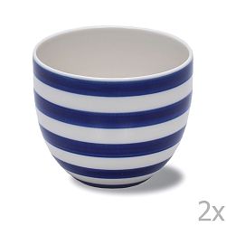 Sada 2 ručně vyráběných porcelánových hrnků Anne Black Albertine