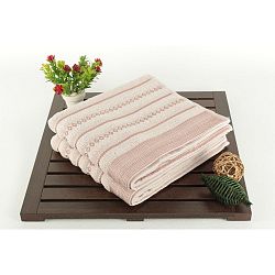 Sada 2 růžových osušek Patricia Bombeli, 50 x 90 cm