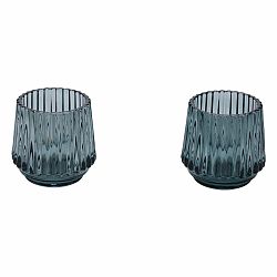 Sada 2 růžových skleněných svícnů na čajovou svíčku Ego Dekor, ø 7 cm