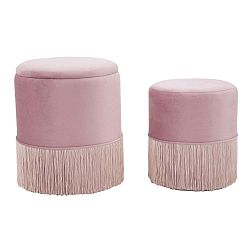Sada 2 růžových taburetek Mauro Ferretti Constanzo