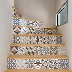 Sada 2 samolepek na schody Ambiance Sober, 15 x 105 cm