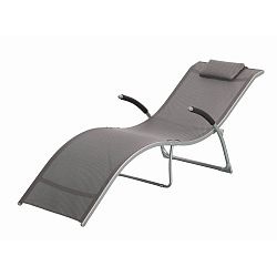 Sada 2 šedých rozkládacích zahradních lehátek ADDU Ithaca