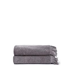 Sada 2 šedých ručníků ze 100% bavlny Bonami, 50 x 90 cm