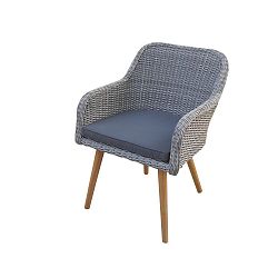 Sada 2 šedých zahradních jídelních židlí Ezeis Clipper