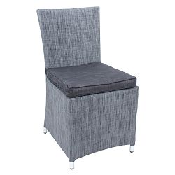 Sada 2 šedých zahradních židlí s podsedákem ADDU Odessa Chair