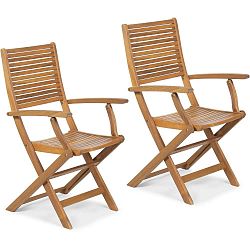 Sada 2 skládacích zahradních křesel z akáciového dřeva Fieldmann