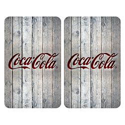 Sada 2 skleněných krytů na sporák Wenko Coca-Cola Wood