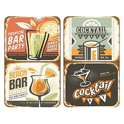 Sada 2 skleněných krytů na sporák Wenko Coctail, 52 x 30 cm