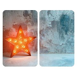 Sada 2 skleněných krytů na sporák Wenko Star, 52 x 30 cm