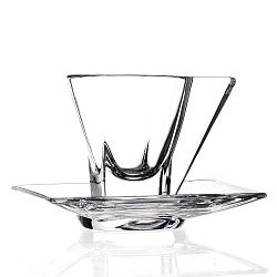 Sada 2 skleněných šálků na cappuccino RCR Cristalleria Italiana