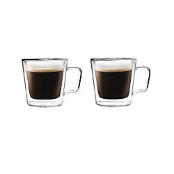 Sada 2 sklenic na espresso z dvojitého skla Vialli Design, 80 ml