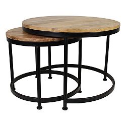 Sada 2 stolků s deskou  z mangového dřeva HSM collection Sanndine