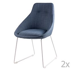 Sada 2 světle modrých jídelních židlí sømcasa Alba