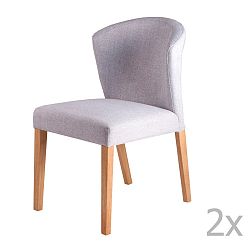 Sada 2 světle šedých jídelních židlí sømcasa Alina