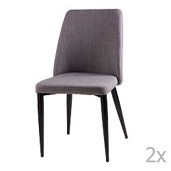 Sada 2 světle šedých jídelních židlí sømcasa Melissa