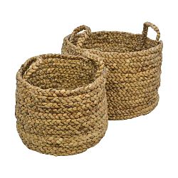Sada 2 úložných košíků z vodního hyacintu HSM collection Natural