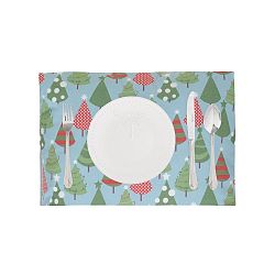 Sada 2 vánočních prostírání Apolena Shine Christmas Trees, 33 x 45 cm