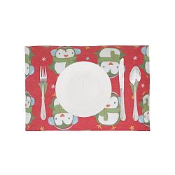 Sada 2 vánočních prostírání Apolena Shine Penguin, 33 x 45 cm