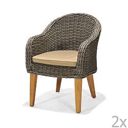 Sada 2 zahradních křesel s podsedákem LifestyleGarden Guam