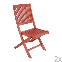 Sada 2 zahradních skládacích židlí z eukalyptového dřeva ADDU Stockholm