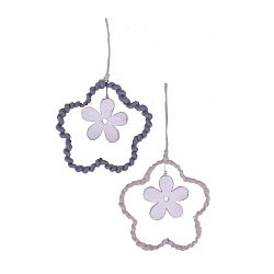 Sada 2 závěsných dekorací Ego Dekor Flowers, 16,5 x 17 cm