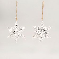 Sada 2 závěsných dekorací ve tvaru sněhové vločky Sass & Belle