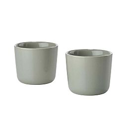 Sada 2 zelenobéžových kameninových termohrnků Zone Singles