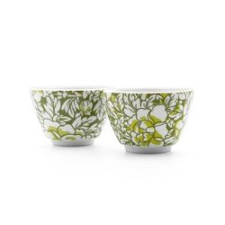 Sada 2 zelených porcelánových hrnků na čaj Bredemeijer Yantai