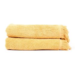 Sada 2 žlutých bavlněných osušek Casa Di Bassi Sun, 100 x 160 cm