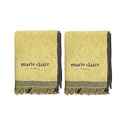 Sada 2 žlutých ručníků Marie Claire Colza, 40 x 60 cm