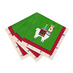 Sada 20 papírových ubrousků Talking tables Lama, 33 x 33 cm