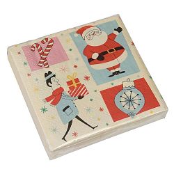 Sada 20 vánočních ubrousků Rex London Festive Family