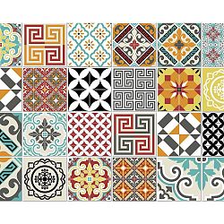 Sada 24 dekorativních samolepek na stěnu Ambiance Batista, 15 x 15 cm