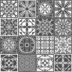 Sada 24 dekorativních samolepek na stěnu Ambiance Nello, 20 x 20 cm