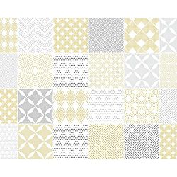 Sada 24 dekorativních samolepek na stěnu Ambiance Tanyka, 20 x 20 cm