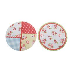 Sada 24 ozdobných papírků na sklenice s marmeládou s motivem patchworku Kilner